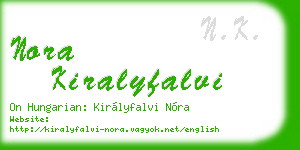 nora kiralyfalvi business card